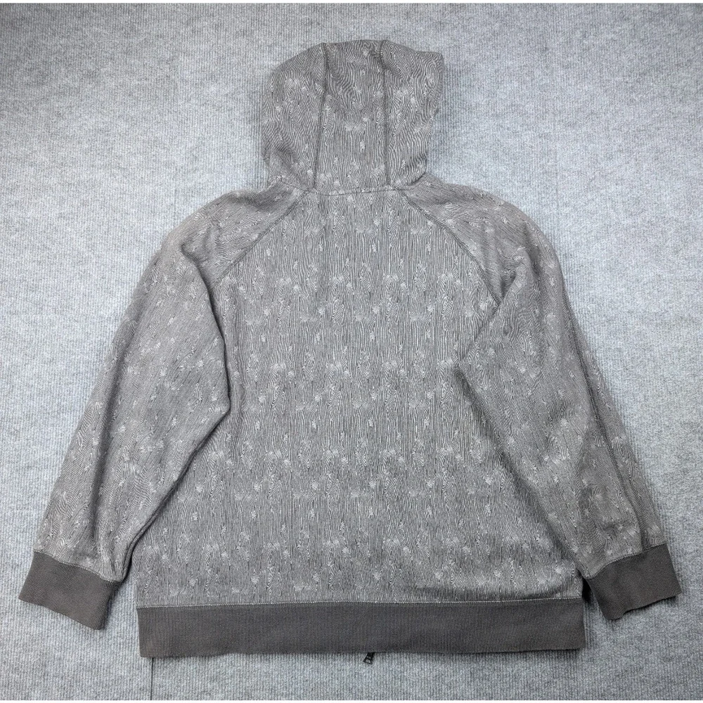 The North Face Hoodie Men XL Vintage Double Zip Y2K All Over Print Outdoor Skate